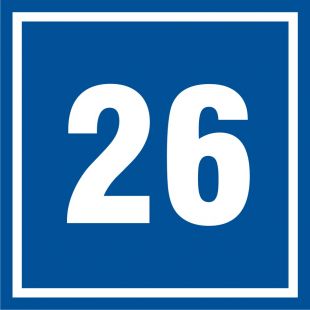 Numer 26 - znak informacyjny - PB526
