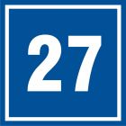 Numer 27 - znak informacyjny - PB527