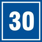 Numer 30 - znak informacyjny - PB530