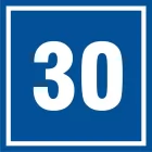 Numer 30 - znak informacyjny - PB530