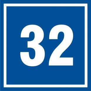 Numer 32 - znak informacyjny - PB532