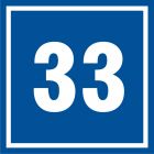 Numer 33 - znak informacyjny - PB533