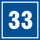 Numer 33 - znak informacyjny - PB533