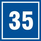 Numer 35 - znak informacyjny - PB535