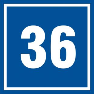 Numer 36 - znak informacyjny - PB536