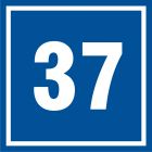 Numer 37 - znak informacyjny - PB537