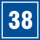 Numer 38 - znak informacyjny - PB538