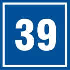 Numer 39 - znak informacyjny - PB539
