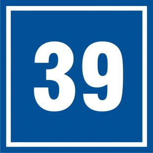 Numer 39 - znak informacyjny - PB539