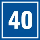 Numer 40 - znak informacyjny - PB540