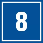 Numer 8 - znak informacyjny - PB508