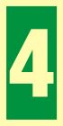 Numer stacji ewakuacyjnych 4 - znak morski - FE005