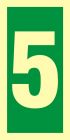 Numer stacji ewakuacyjnych 5 - znak morski - FE006