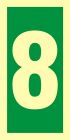 Numer stacji ewakuacyjnych 8 - znak morski - FE009