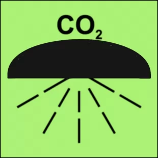 Obszar/zespół obsz. chronionych syst. ppoż.(CO2) - znak morski - FI109