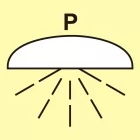 Obszar/zespół obsz. chronionych syst. ppoż.(P-proszek) - znak morski - FI112