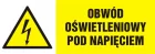 Obwód oświetleniowy pod napięciem - znak elektryczny