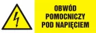 Obwód pomocniczy pod napięciem - znak elektryczny