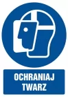 Ochraniaj twarz - znak bhp nakazujący - GL009