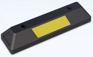Odbojnica parkingowa separator - gumowa czarno-żółta 55x15x10 cm