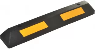 Odbojnica parkingowa separator - gumowa czarno-żółta 85x15x10 cm