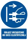 Odłącz urządzenie od sieci elektrycznej - znak bhp nakazujący, informujący - GL051