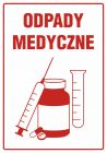 Odpady medyczne 2 - znak informacyjny, segregacja śmieci - PA098