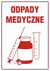 Odpady medyczne 2 - znak informacyjny, segregacja śmieci - PA098