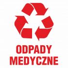 Odpady medyczne - znak informacyjny, segregacja śmieci - PA068