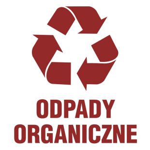 Odpady organiczne 1 - znak informacyjny, segregacja śmieci - PA057