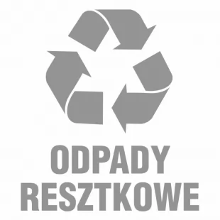 Odpady resztkowe - znak informacyjny, segregacja śmieci - PA064