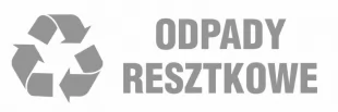 Odpady resztkowe - znak informacyjny, segregacja śmieci - PA083