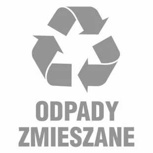 Odpady zmieszane - znak informacyjny, segregacja śmieci - PA066