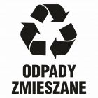 Odpady zmieszane - znak informacyjny, segregacja śmieci - PA067