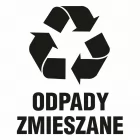 Odpady zmieszane - znak informacyjny, segregacja śmieci - PA067