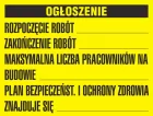 Budowlana tablica informacyjna - ogłoszenie - znak, tablica budowlana - OA092