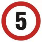 Ograniczenie prędkości 5 - znak PCV