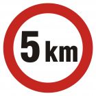 Ograniczenie prędkości 5km - znak PCV