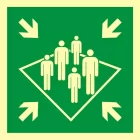 Okrętowe miejsce zbiórki do ewakuacji - znak morski - FB070