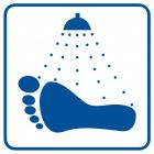 Opłucz stopy przed wejściem do pomieszczenia - znak informacyjny - RA519