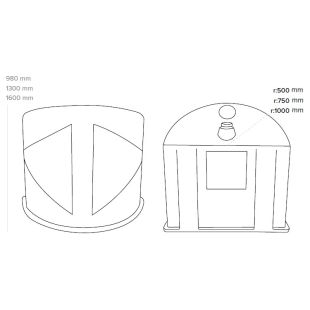 Osłona drogowa zabezpieczająca odgałęzienia łącznic wyjazdowych U-15b oznaczanie rozwidleń