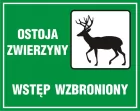 Ostoja zwierzyny - wstęp wzbroniony - znak, lasy - OB008