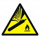 Ostrzeżenie przed butlami pod ciśnieniem - znak bhp ostrzegający - GDW029