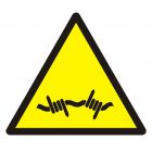 Ostrzeżenie przed drutem kolczastym - znak bhp ostrzegający - GDW033