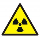 Ostrzeżenie przed materiałem radioaktywnym lub promieniowaniem jonizującym - znak bhp ostrzegający - GDW003