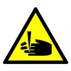 Ostrzeżenie przed niebezpieczeństwem obcięcia palców - znak bhp ostrzegający - GE008