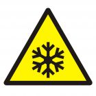 Ostrzeżenie przed niską temperaturą / warunkami zamarzania - znak bhp ostrzegający - GDW010