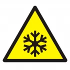 Ostrzeżenie przed niską temperaturą / warunkami zamarzania - znak bhp ostrzegający - GDW010