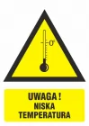 Ostrzeżenie przed niskimi temperaturami - znak bezpieczeństwa, ostrzegający - JA016