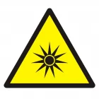 Ostrzeżenie przed promieniowaniem optycznym - znak bhp ostrzegający - GDW027